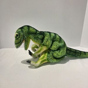 Hansa Velociraptor Dinosaur Puppet Animal Plush Toy 21"